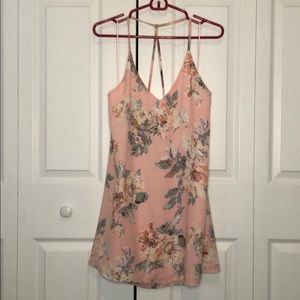 Pink floral dress